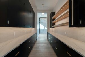 black kitchen design